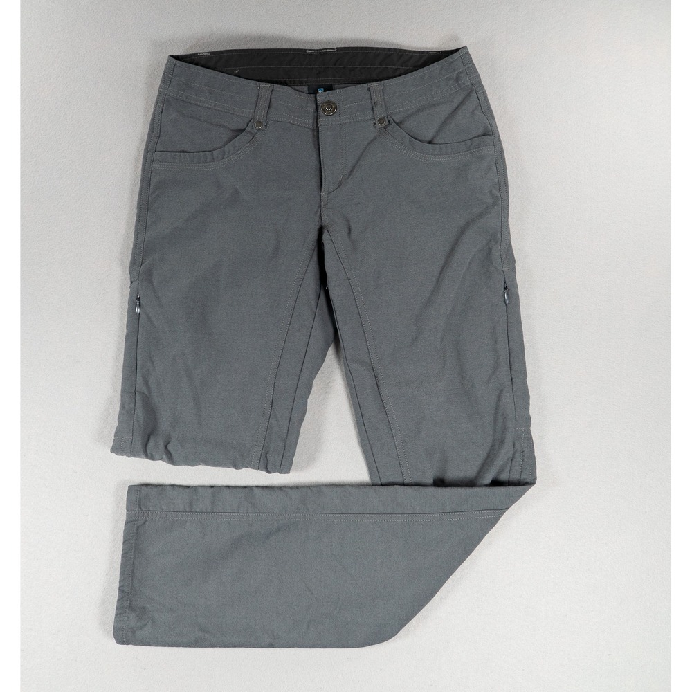 KUHL Splash Roll-Up Hiking Pants Gray Outdoor Performance Trousers Womens 4 Reg